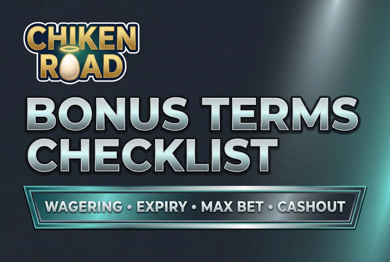 Checklist for bonus terms and withdrawal rules