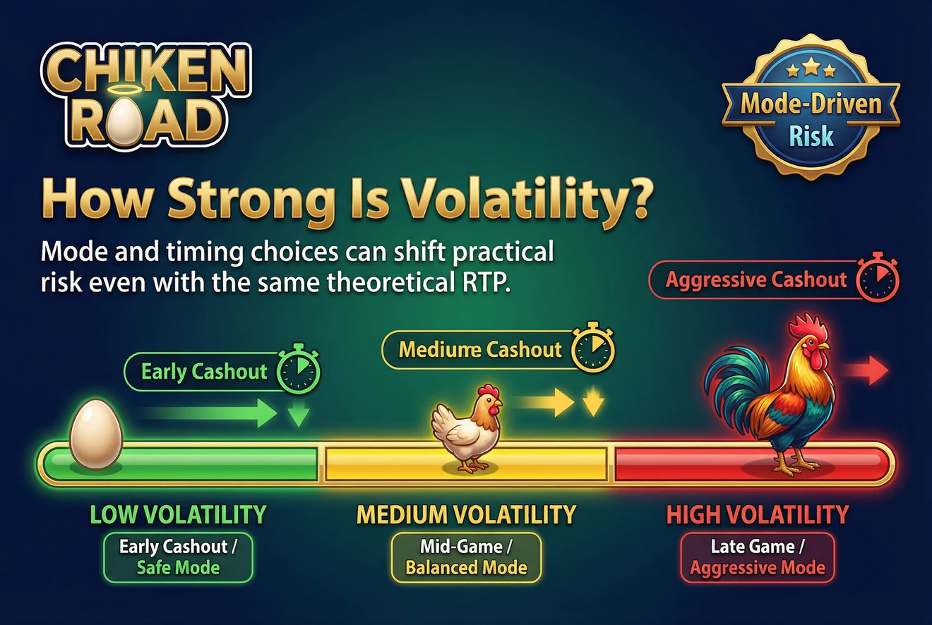 Volatility level profile in Chicken Road
