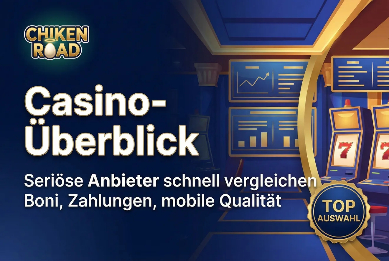 Vergleich seriöser Online-Casinos für Chicken Road